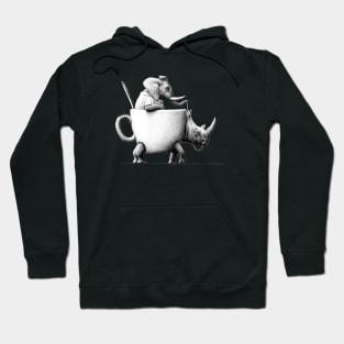 neushoorn en olifant Hoodie